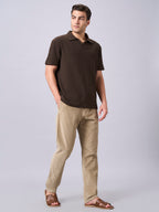 Men's Brown 100% Organic Cotton Relax Fit Tshirt