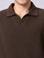 Men's Brown 100% Organic Cotton Relax Fit Tshirt