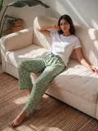 Women's Green 100% Viscose Regular Fit Pyjama