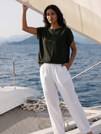 Women's Brown 100% Organic Cotton Regular Fit Tshirt