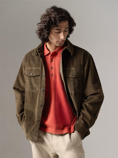 Men's 100% Cotton Regular Fit Jackets Corduroy Olive