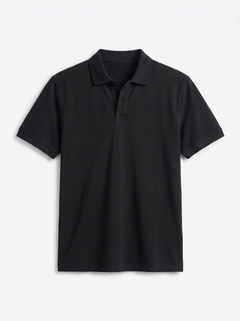 Men's Black Cotton Elastane Slim Fit Tshirt