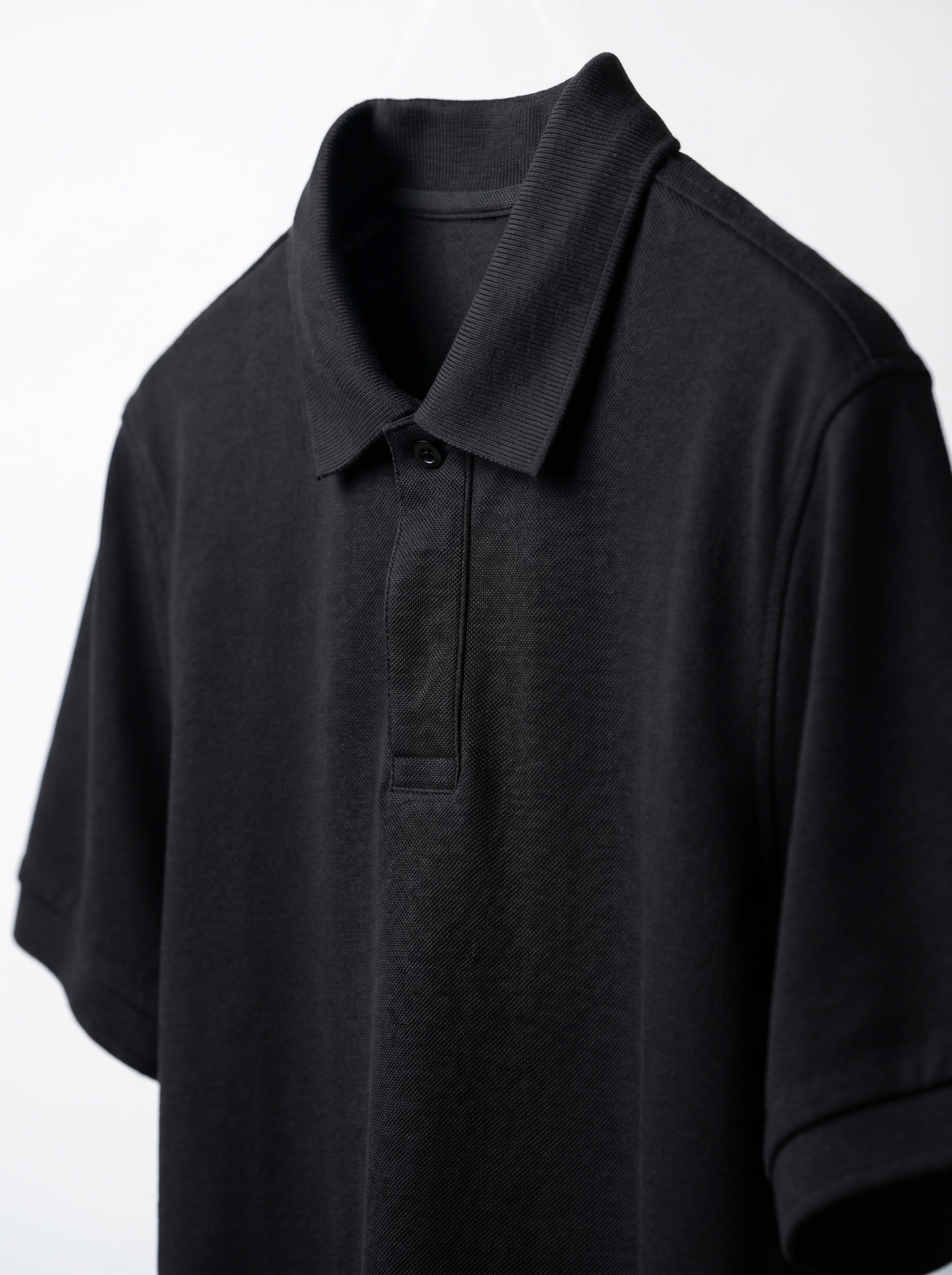 Men's Black Cotton Elastane Slim Fit Tshirt