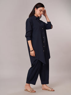 Women's 100% Cotton Relax Fit Kurta Navy