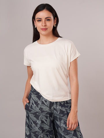 Women's Bamboo Regular Fit Tshirt Natural