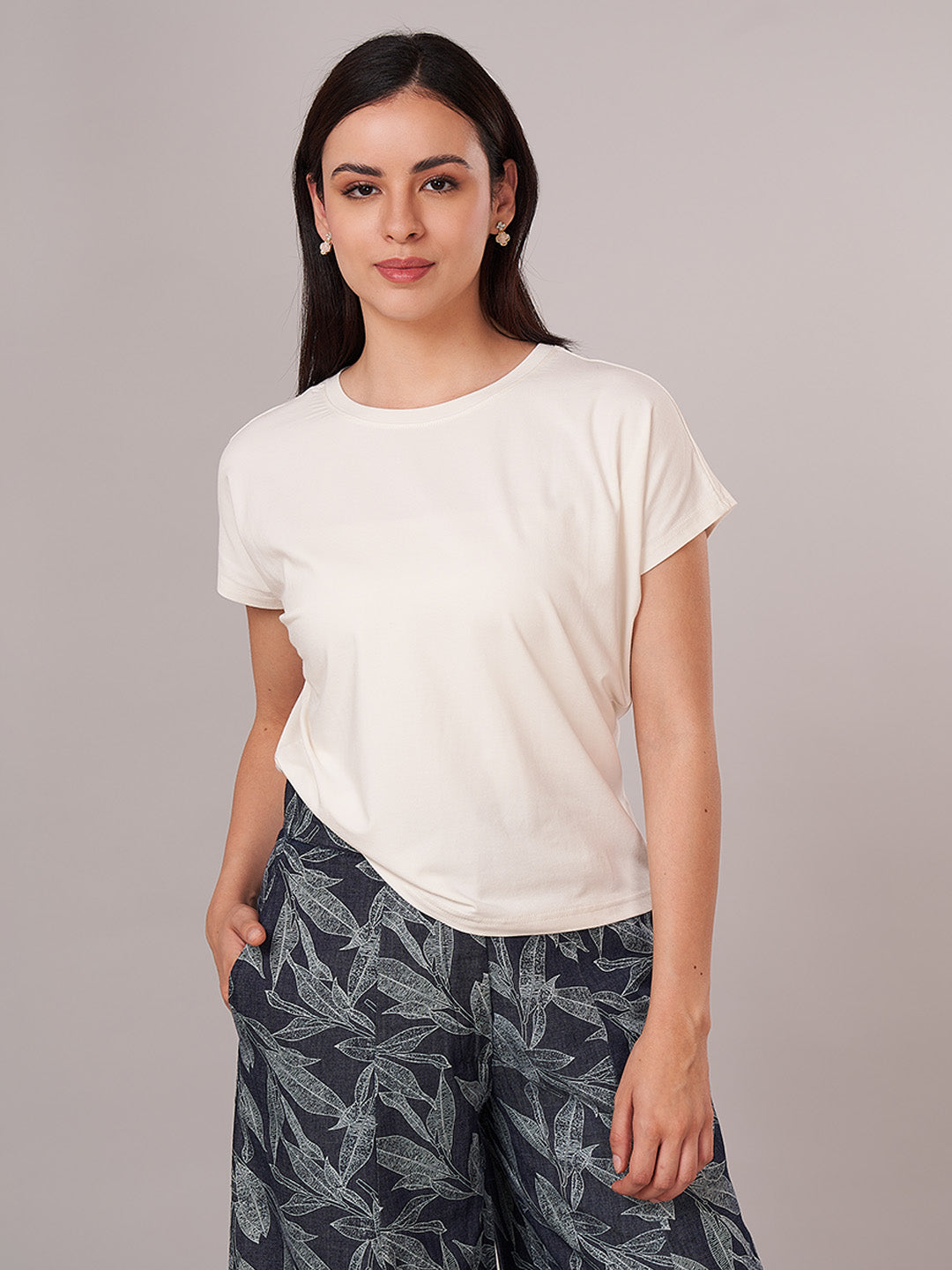 Women's Bamboo Regular Fit Tshirt Natural