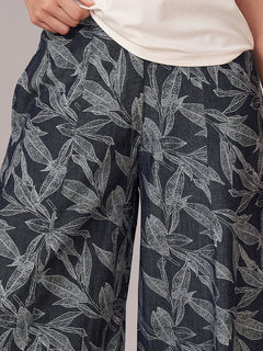 Women's 100% Cotton Barrel Leg Pant Blue