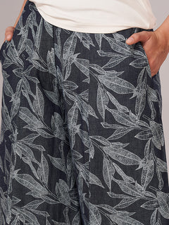 Women's 100% Cotton Barrel Leg Pant Blue