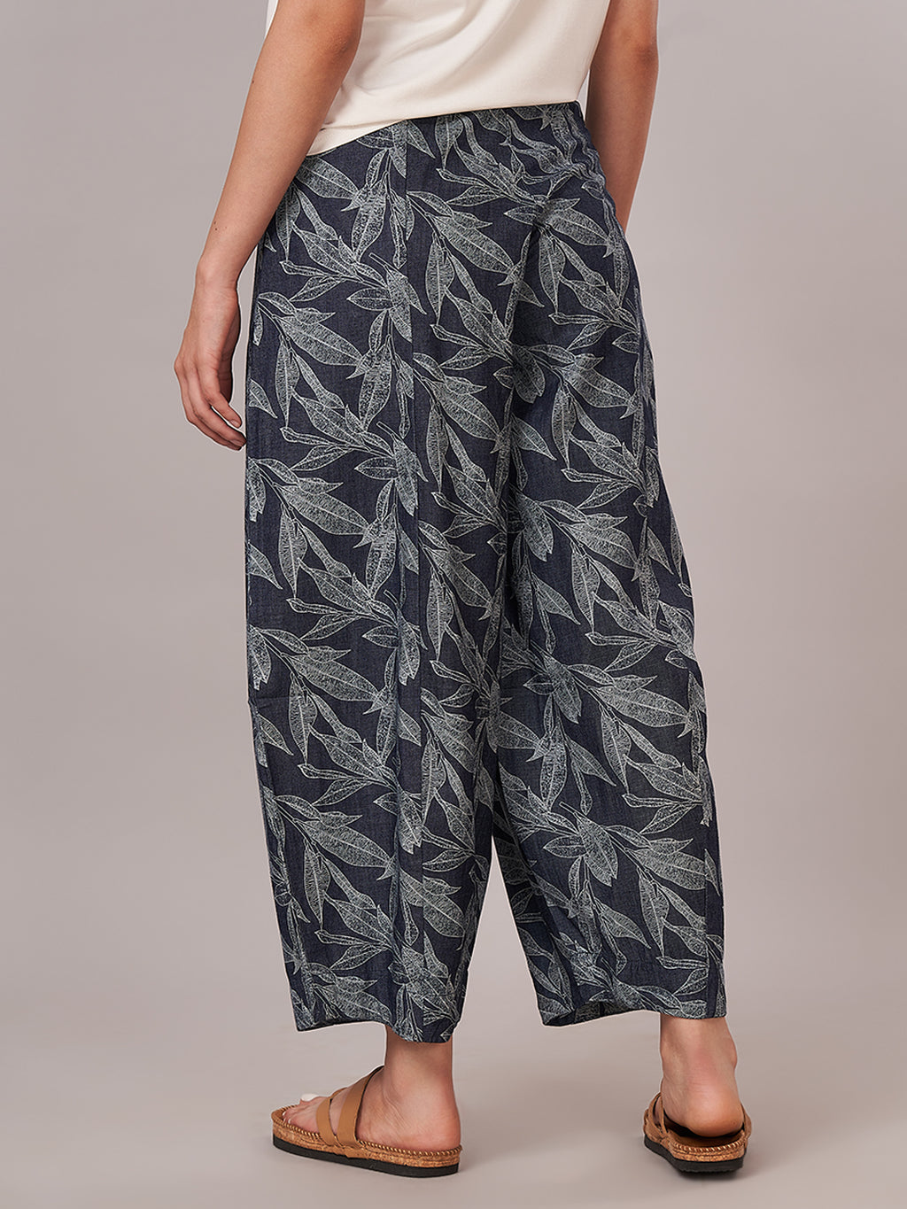 Women's 100% Cotton Barrel Leg Pant Blue