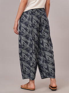 Women's 100% Cotton Barrel Leg Pant Blue