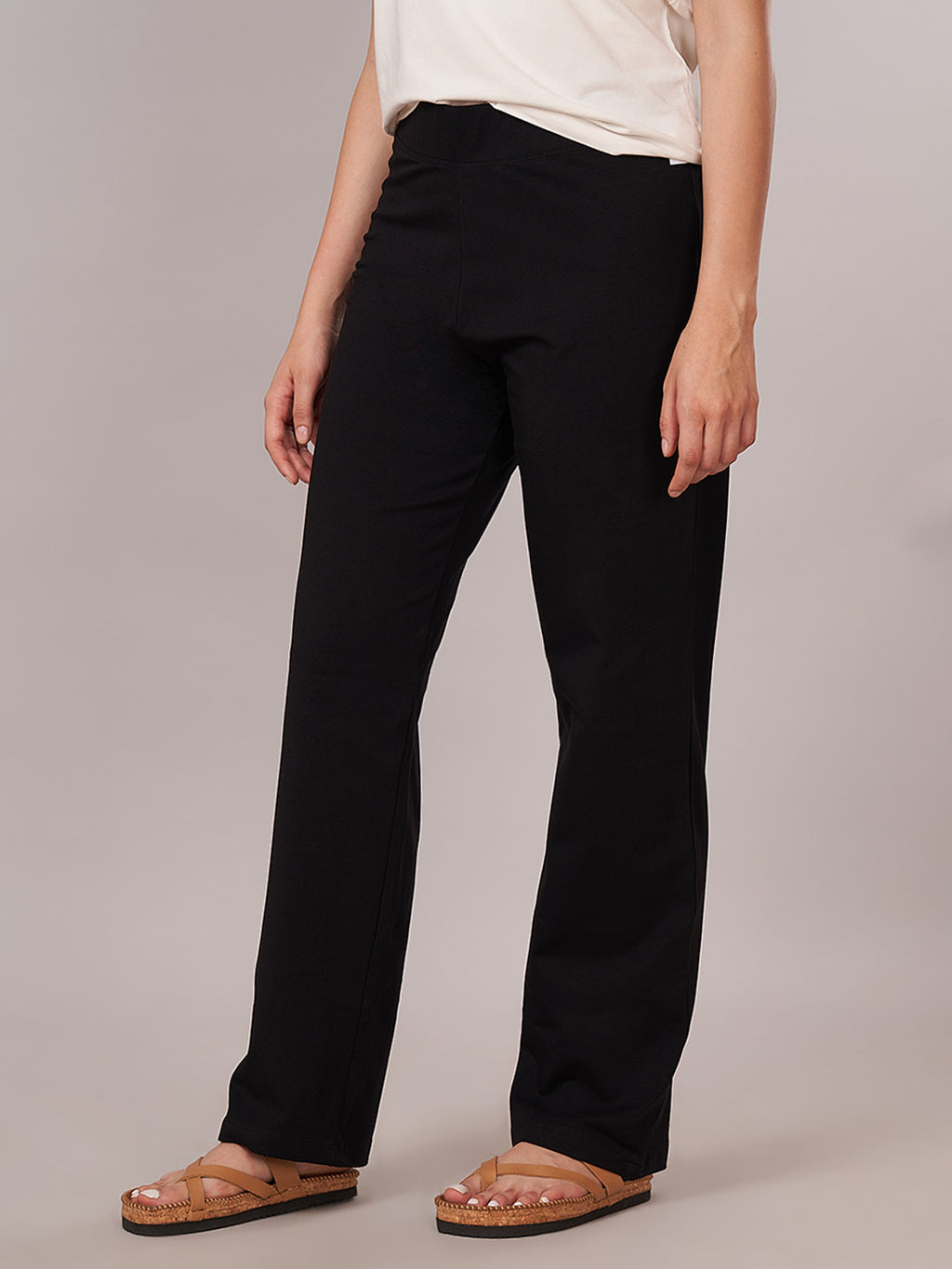 Women's Cotton Elastane Regular Fit KPant Black