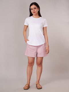 Women's 100% Cotton Regular Fit Tshirt White