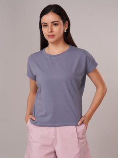 Women's Bamboo Regular Fit Tshirt Lavender