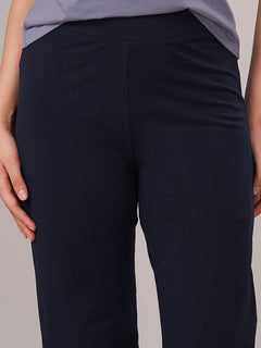 Women's Cotton Elastane Regular Fit KPant Navy
