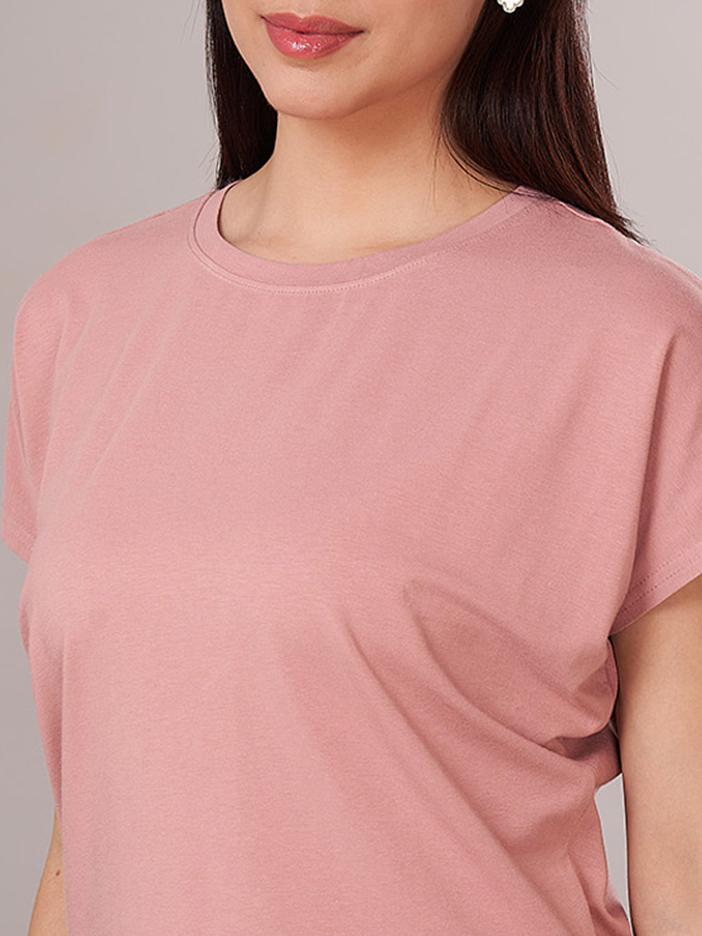 Women's Bamboo Regular Fit Tshirt Pink