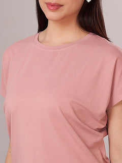 Women's Bamboo Regular Fit Tshirt Pink