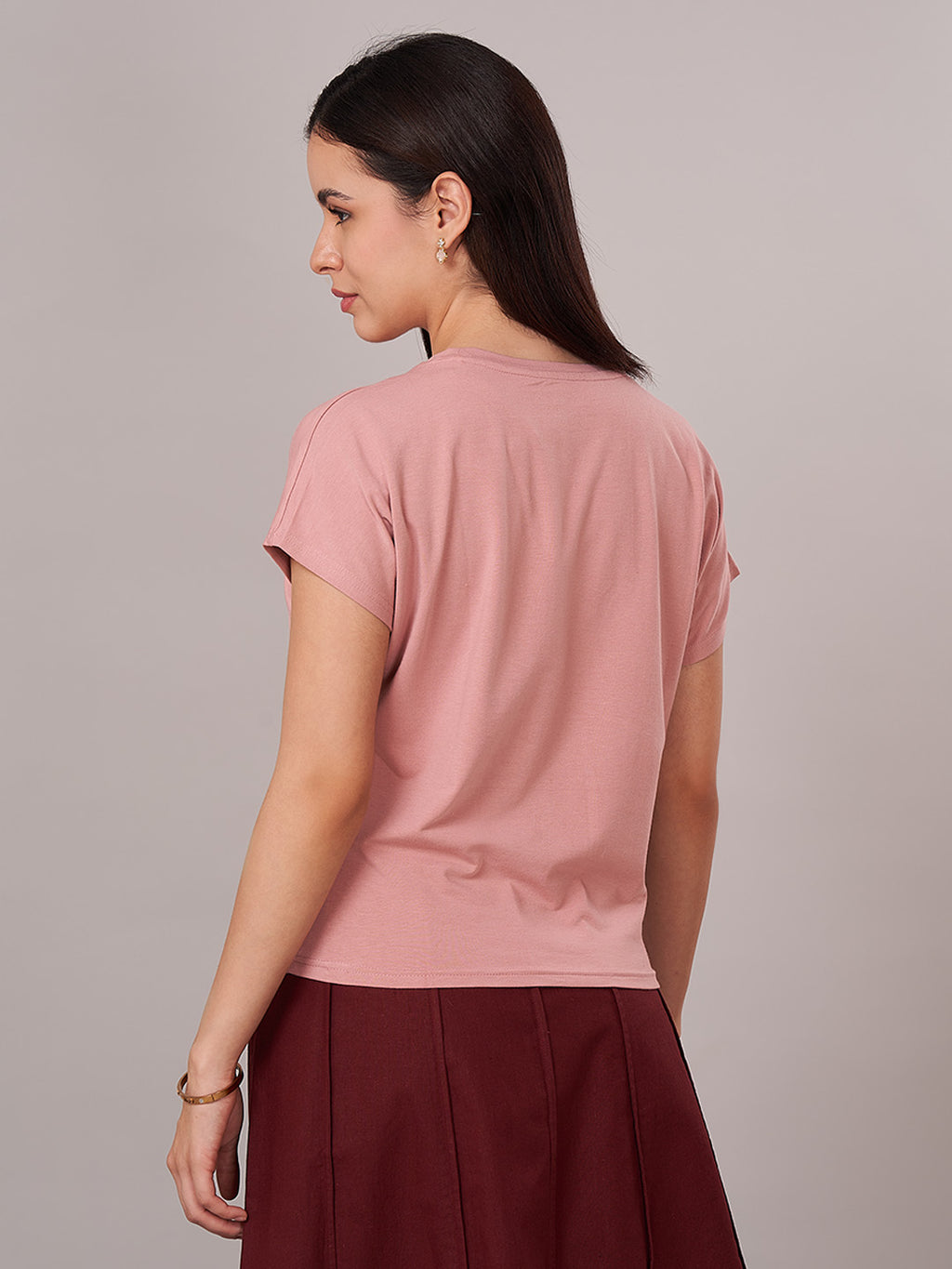 Women's Bamboo Regular Fit Tshirt Pink