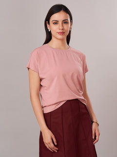 Women's Bamboo Regular Fit Tshirt Pink