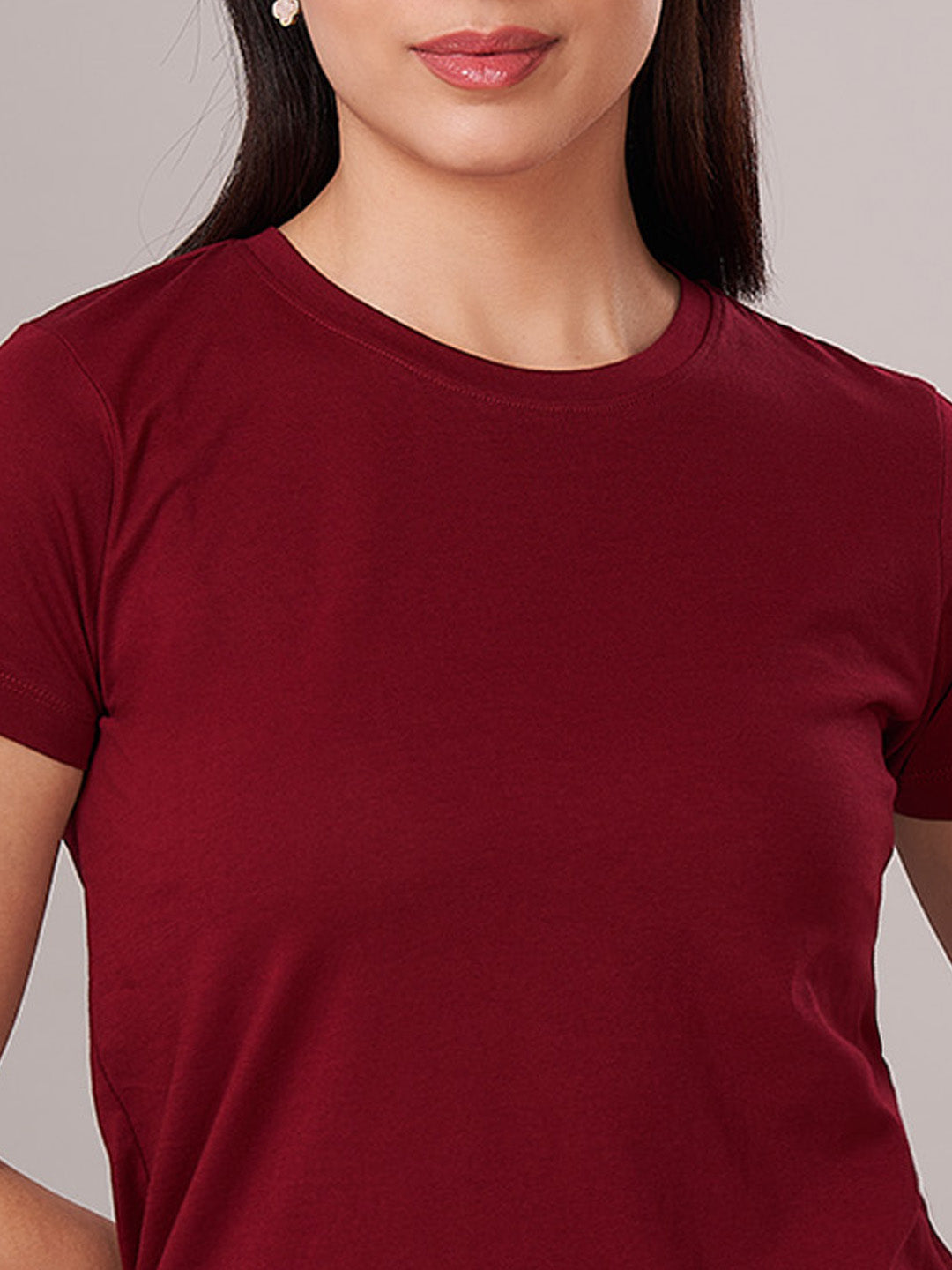 Women's 100% Cotton Regular Fit Tshirt Red