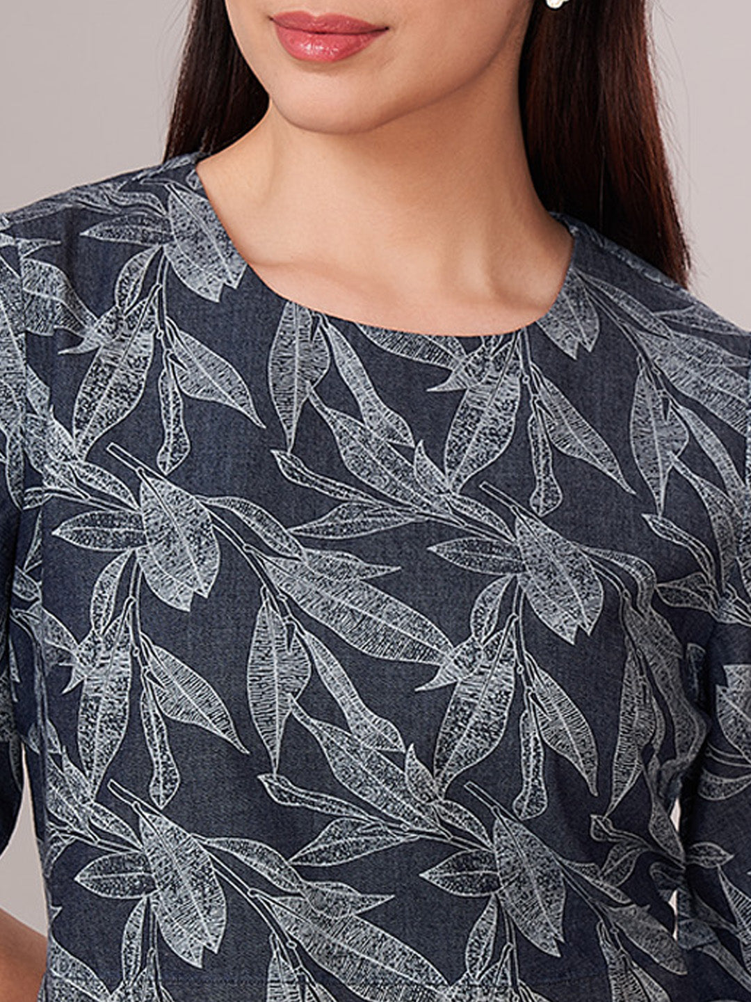 Women's 100% Cotton  Regular Fit Blouse Blue