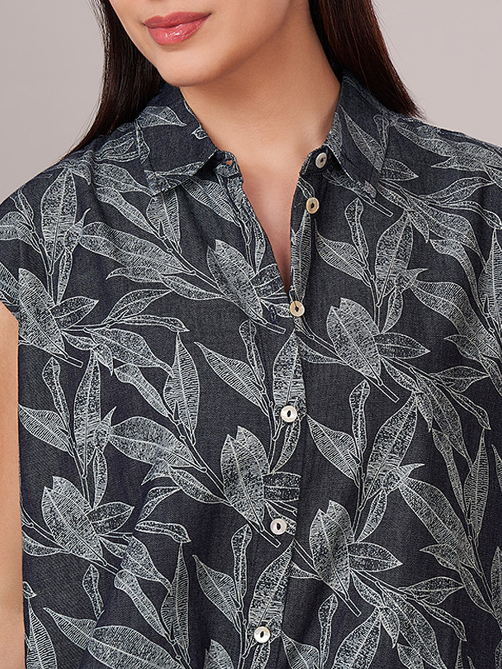 Women's 100% Cotton  Regular Fit Blouse Blue