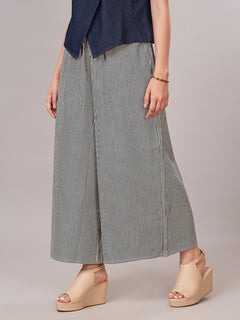 Women's Cotton Lycra Regular Fit Culotte Indigo