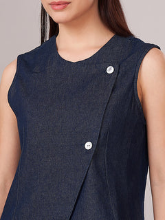 Women's 100% Cotton  Regular Fit Blouse Denim