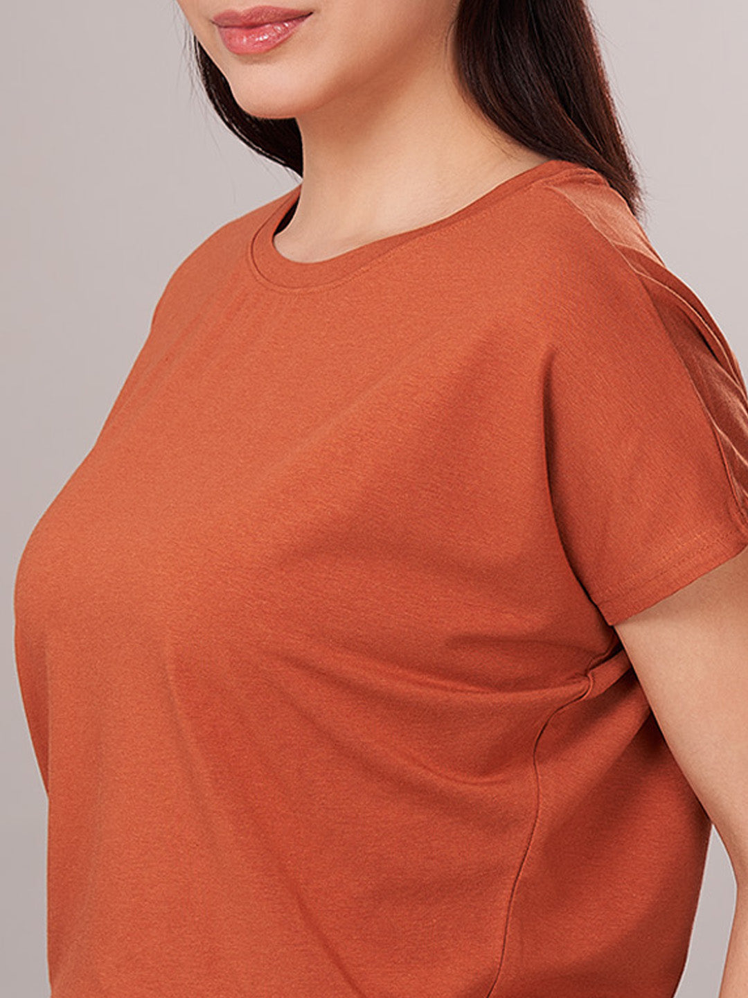 Women's Bamboo Regular Fit Tshirt Rust