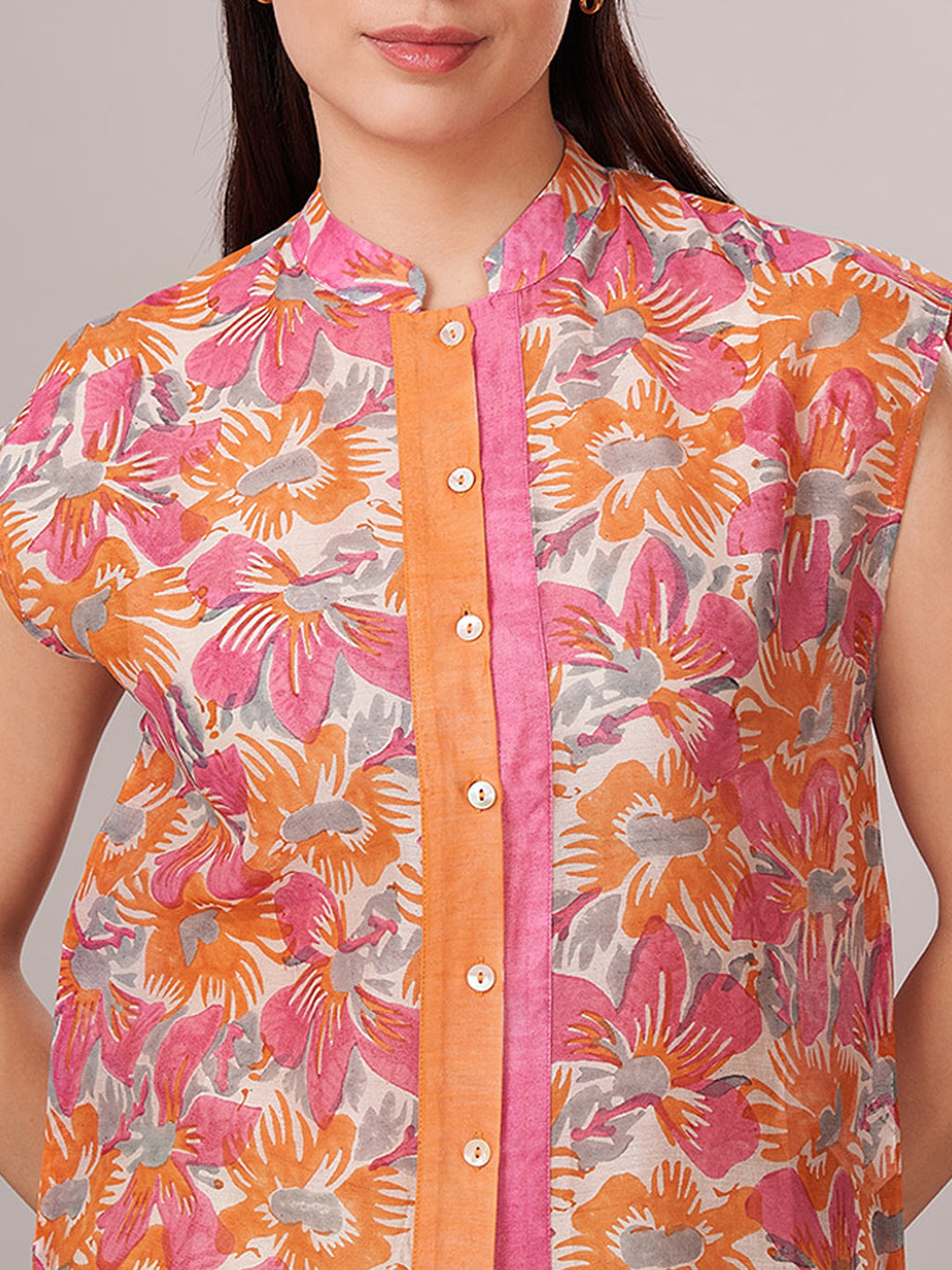 Women's Cotton Silk Regular Fit Blouse Pink