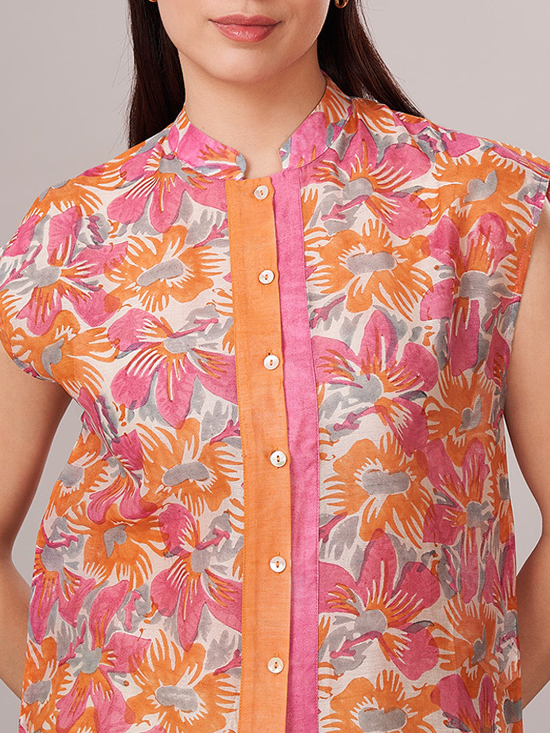 Women's Cotton Silk Regular Fit Blouse Pink