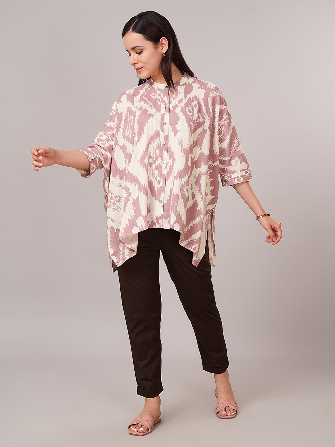 Women's 100% Viscose Relax Fit Blouse Pink
