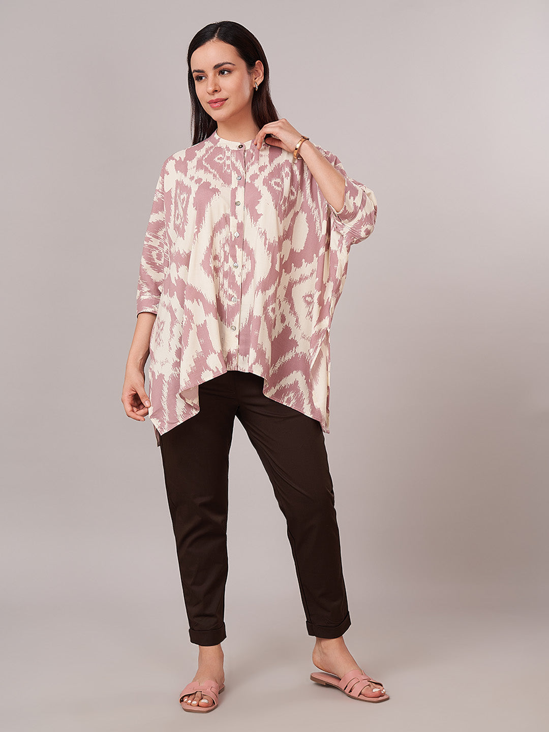 Women's 100% Viscose Relax Fit Blouse Pink