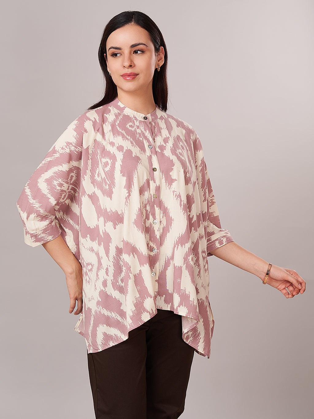 Women's 100% Viscose Relax Fit Blouse Pink