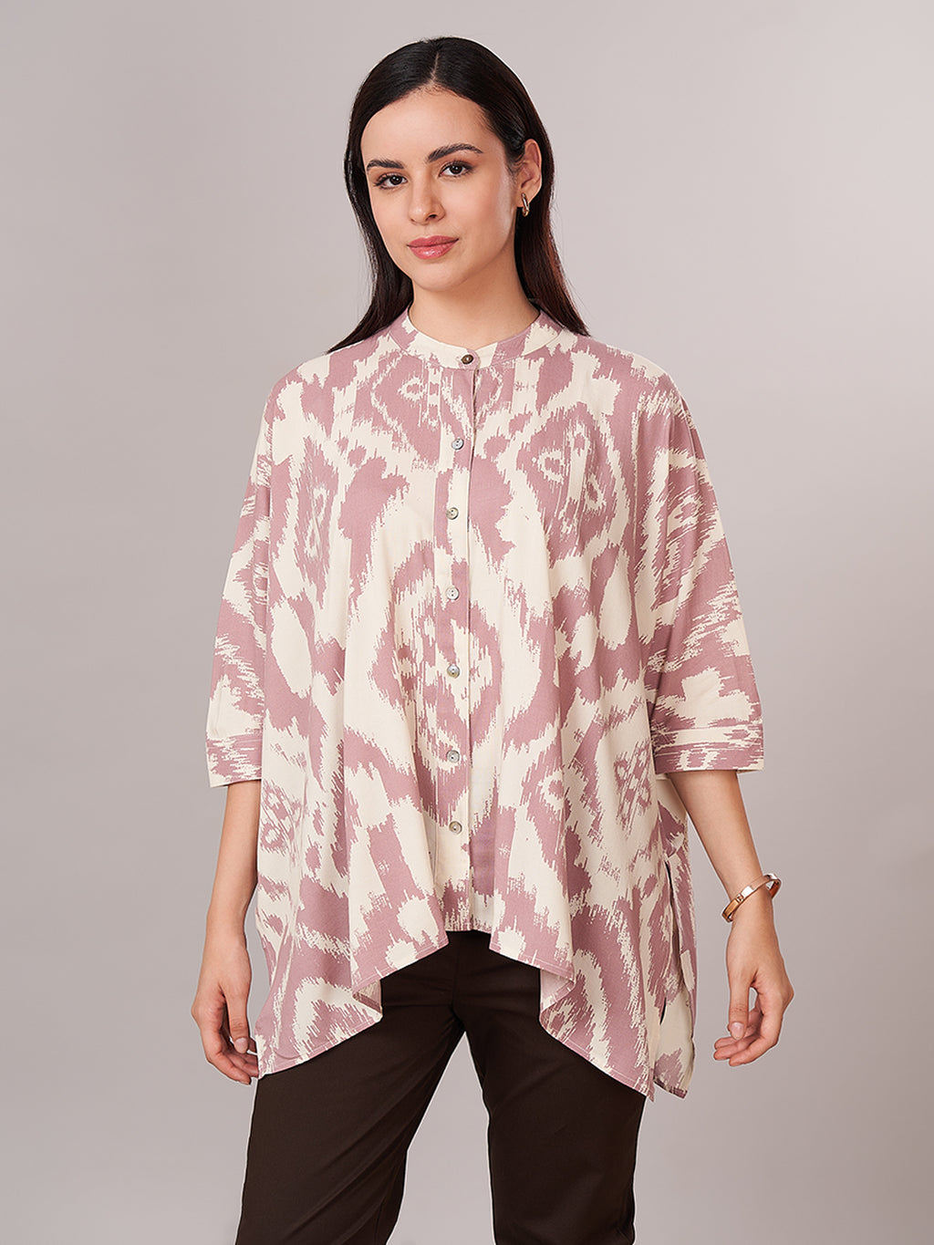 Women's 100% Viscose Relax Fit Blouse Pink