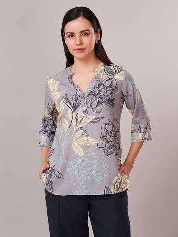 Women's 100% Viscose Regular Fit Blouse Lilac