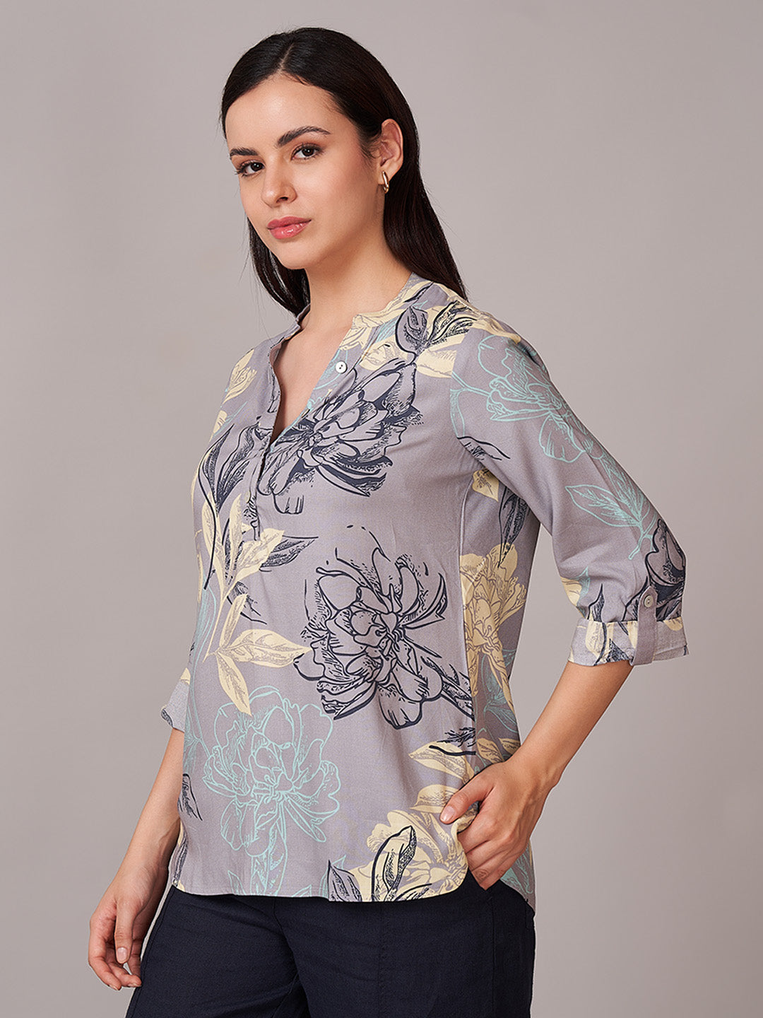 Women's 100% Viscose Regular Fit Blouse Lilac