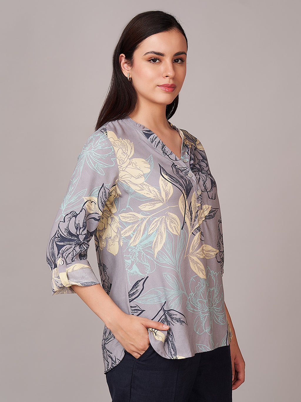 Women's 100% Viscose Regular Fit Blouse Lilac
