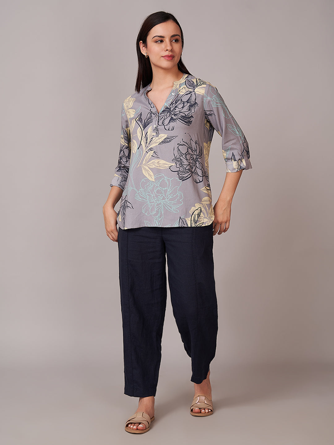 Women's 100% Viscose Regular Fit Blouse Lilac