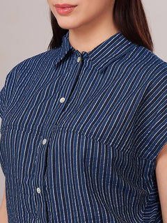 Women's 100% Cotton  Relax Fit Blouse Denim
