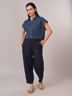 Women's 100% Cotton  Relax Fit Blouse Denim