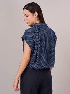 Women's 100% Cotton  Relax Fit Blouse Denim