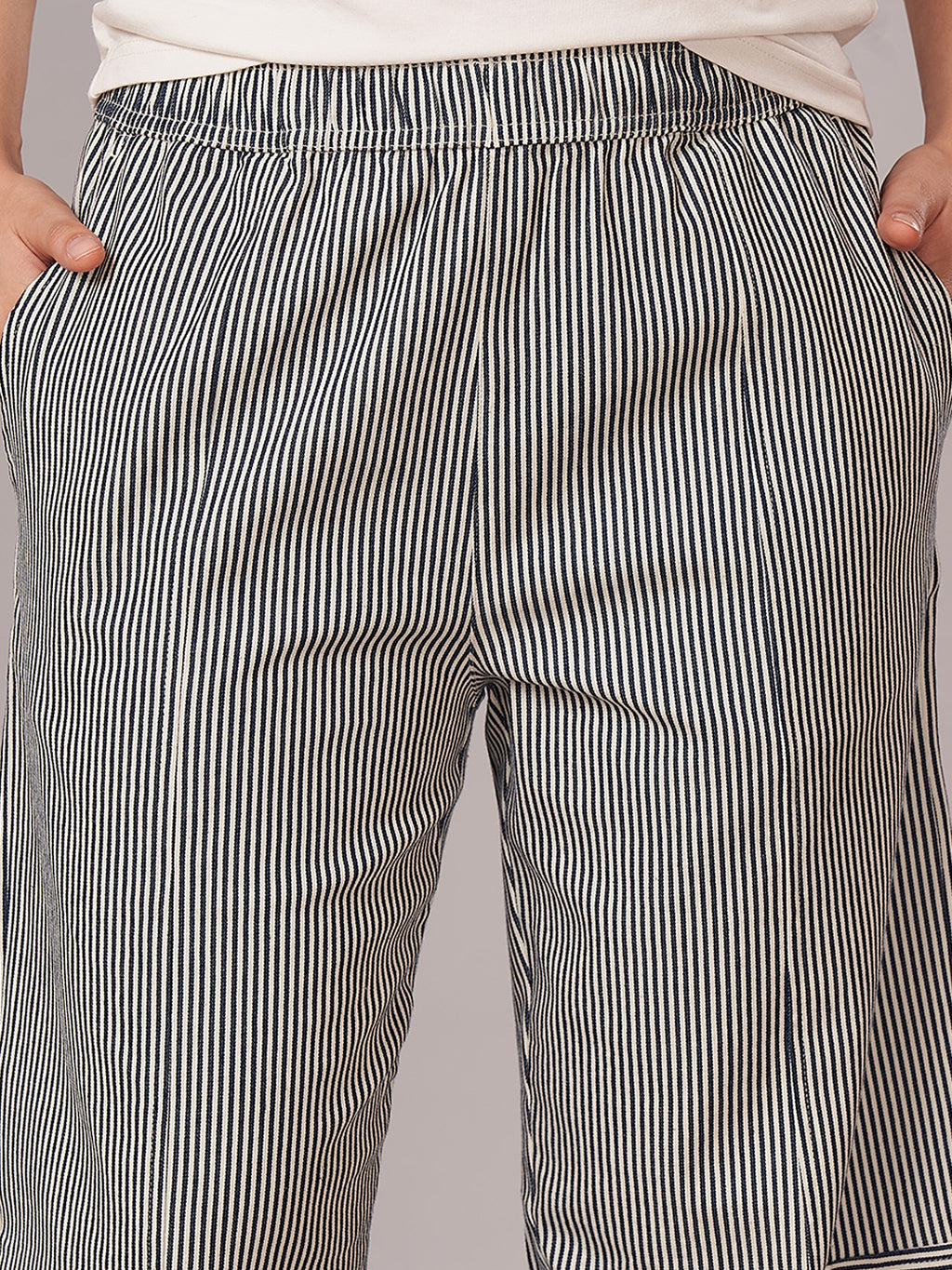 Women's Cotton Lycra Barrel Leg Pant Indigo