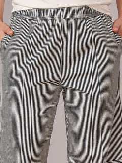 Women's Cotton Lycra Barrel Leg Pant Indigo