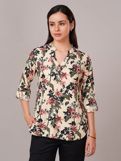 Women's 100% Viscose Regular Fit Blouse Multi