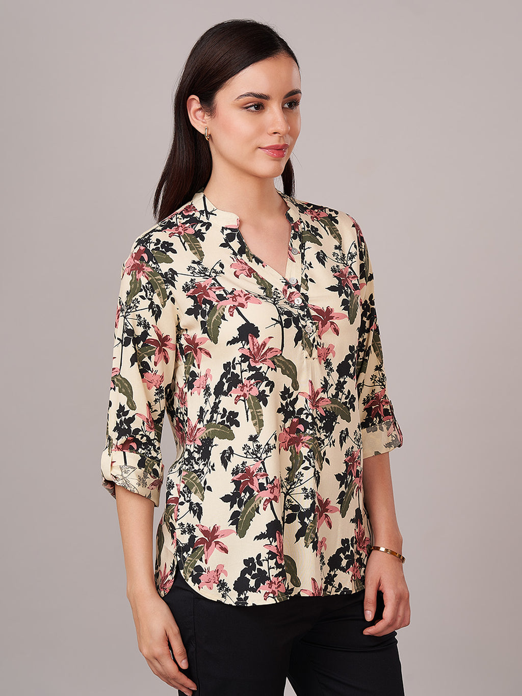 Women's 100% Viscose Regular Fit Blouse Multi