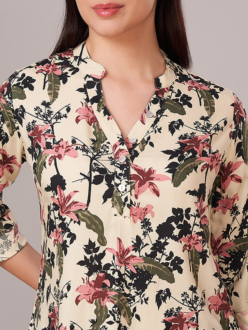 Women's 100% Viscose Regular Fit Blouse Multi