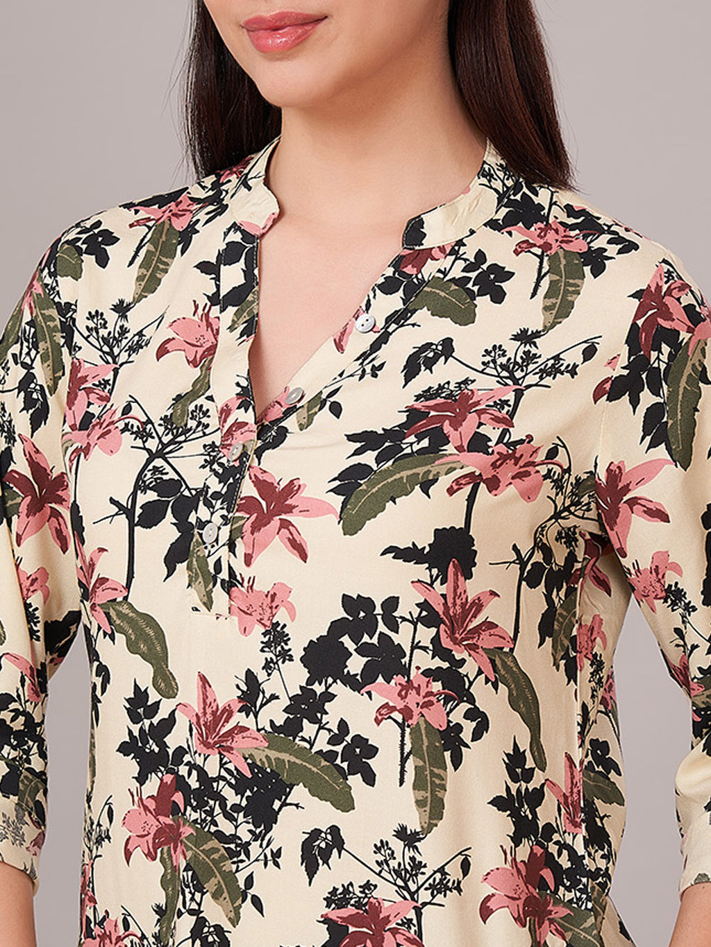 Women's 100% Viscose Regular Fit Blouse Multi