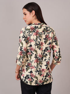 Women's 100% Viscose Regular Fit Blouse Multi