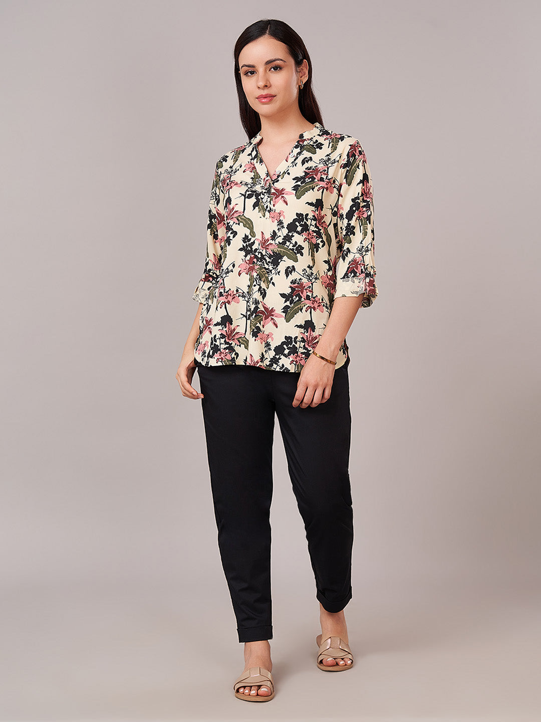 Women's 100% Viscose Regular Fit Blouse Multi