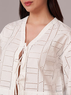 Women's 100% Cotton Regular Fit Blouse White
